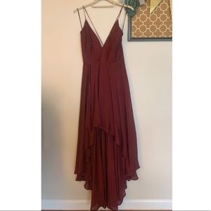 Lulu’s Hi Low Lace Up Dress